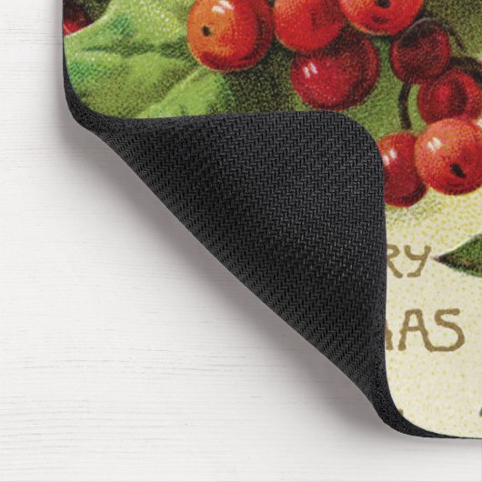 Een prettige kerst voor jullie Holly Mousepad Muismat (Hoek)