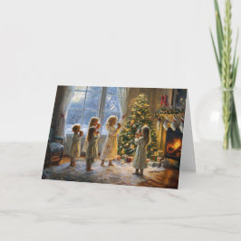 Een prettige kerstavond kaart