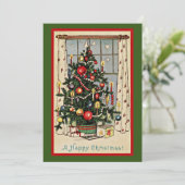 Een prettige kerstdag, illustratie, kaart (Staand voorkant)