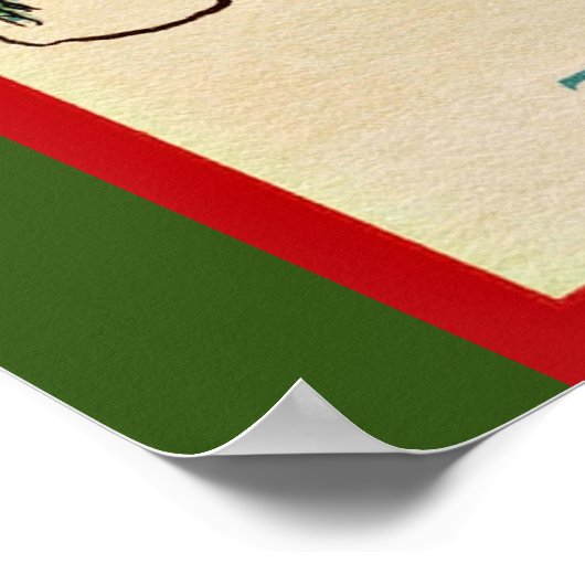 Een prettige kerstdag,  illustratie, poster (Hoek)