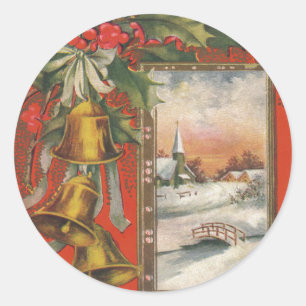 "Een prettige kerstdag" met kerstballetjes Ronde Sticker