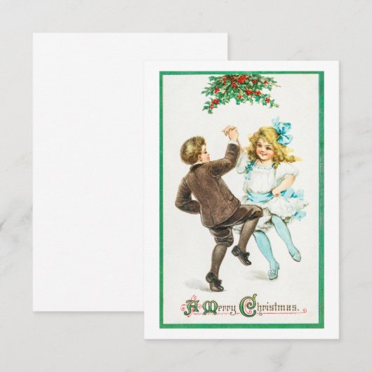 Een prettige kerstdanskaart kaart (Voorkant / Achterkant)