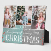 Een prettige kerstfamilie fotocollage fotoplaat (Zijkant)