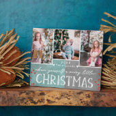 Een prettige kerstfamilie fotocollage fotoplaat (Zijkant)