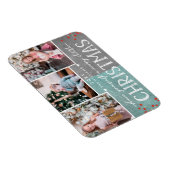 Een prettige kerstfamilie fotocollage magneet (Rechterzijde)