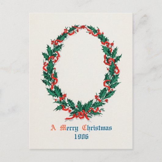 Een prettige kerstfeestdag (1906) feestdagenkaart (Voorkant)