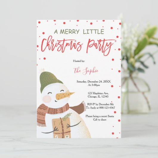 Een prettige kerstfeestdag kaart (Staand voorkant)