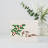 Een prettige kerstfeestdag met  Berries Feestdagenkaart (Staand voorkant)