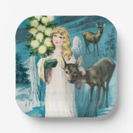 Een prettige kerstfeestdag papieren bordje