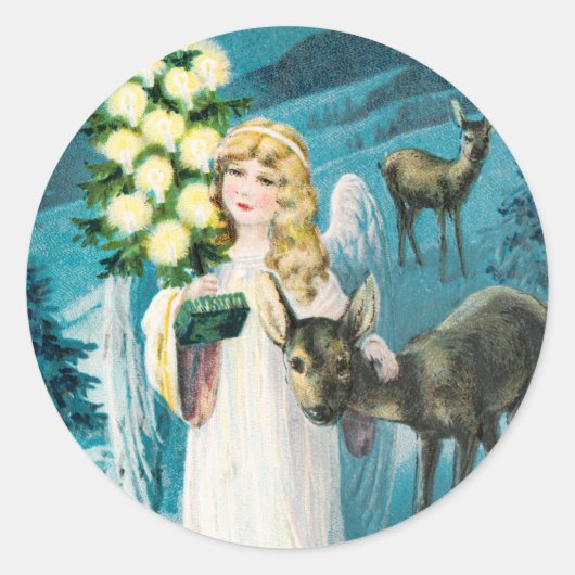 Een prettige kerstfeestdag ronde sticker (Voorkant)