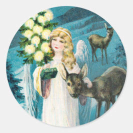 Een prettige kerstfeestdag ronde sticker