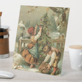 Een prettige kerstfeestdag Vintage Reclamebord Met Voetstuk (Insitu)