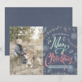 Een prettige kerstfeestelijke fotokaart feestdagenkaart (Voorkant / Achterkant)