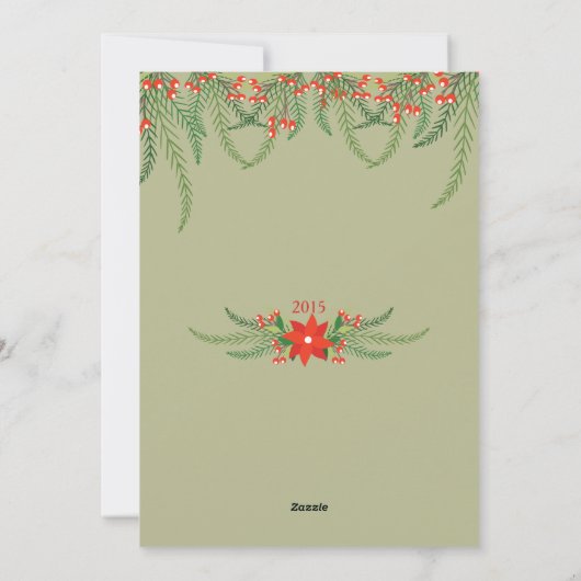 Een prettige kerstfeestelijke fotokaart hebben feestdagenkaart (Achterkant)