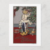 Een prettige kerstjongen op een Rocking Horse Feestdagenkaart (Voorkant)