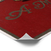 Een prettige kerstjongen op een Rocking Horse Poster (Hoek)