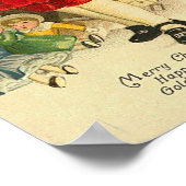 Een prettige kerstkaart poster (Hoek)