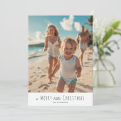 Een prettige kerstkerst feestdagenkaart (Staand voorkant)