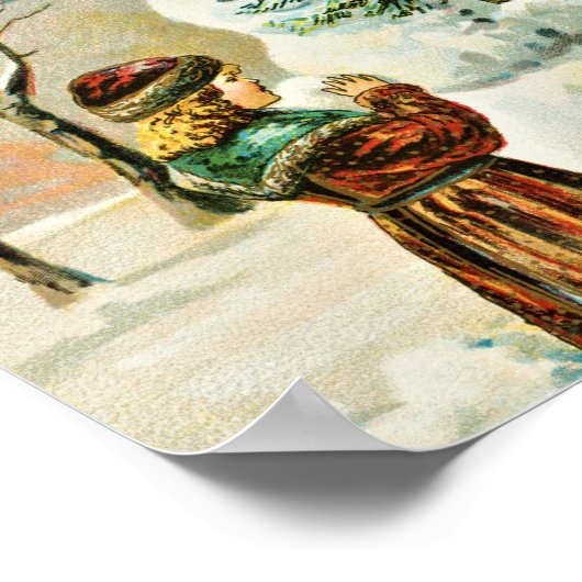 Een prettige kerstkunst (1903) poster (Hoek)