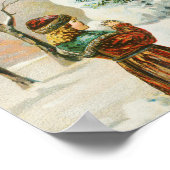 Een prettige  kerstkunst poster (Hoek)