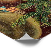 Een prettige kerstman kerstman poster (Hoek)