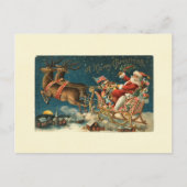 Een prettige kerstman Vintage Feestdagenkaart (Voorkant)