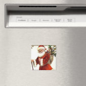 Een prettige kerstman Vintage... Magneet (Insitu (Vaatwasser))