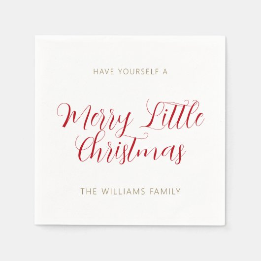 Een prettige kerstnaam, rood-wit servet (Voorkant)