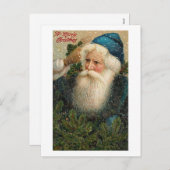 Een prettige kerstoude St. Nick-kaart Feestdagenkaart (Voorkant / Achterkant)