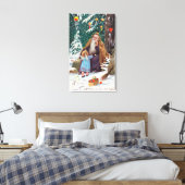 Een prettige kerstperiode met kerstmis canvas afdruk (Insitu (Slaapkamer))