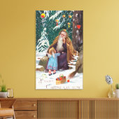 Een prettige kerstperiode met kerstmis canvas afdruk (Insitu (Woonkamer))