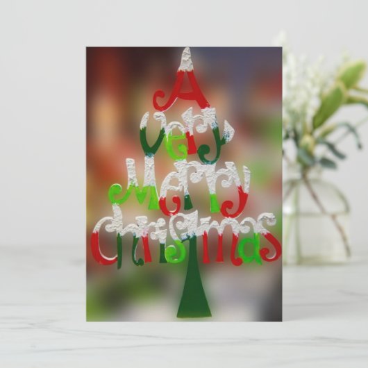 Een prettige kerstuitnodiging kaart (Staand voorkant)