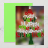 Een prettige kerstuitnodiging kaart (Voorkant / Achterkant)