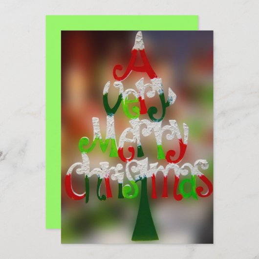 Een prettige kerstuitnodiging kaart (Voorkant / Achterkant)