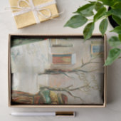 Een prettige kerstvrouw, een kind en een feestdag  tissuepapier (Geschenk)