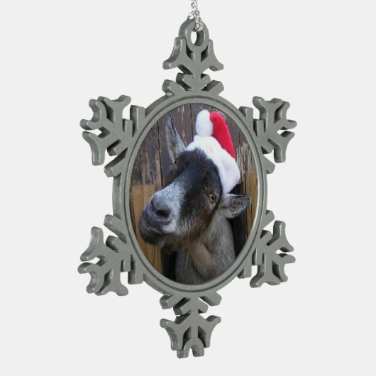 "Een prettige Murphy kerst!" Tin Sneeuwvlok Ornament (Links)