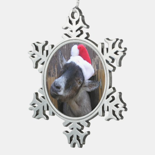 "Een prettige Murphy kerst!" Tin Sneeuwvlok Ornament (Rechts)