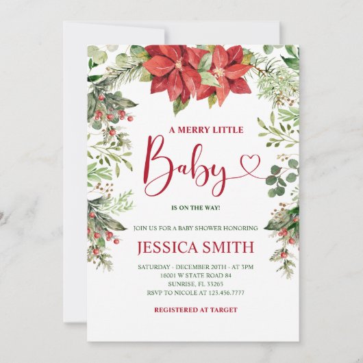 Een prettige uitnodiging tot Baby shower (Voorkant)