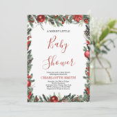 Een prettige uitnodiging tot Baby shower (Staand voorkant)
