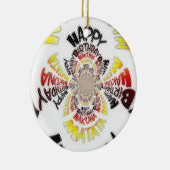 Een prettige verjaardag met een fijne dag keramisch ornament (Rechts)