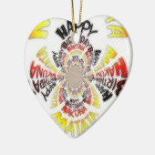 Een prettige verjaardag met een fijne dag keramisch ornament (Links)