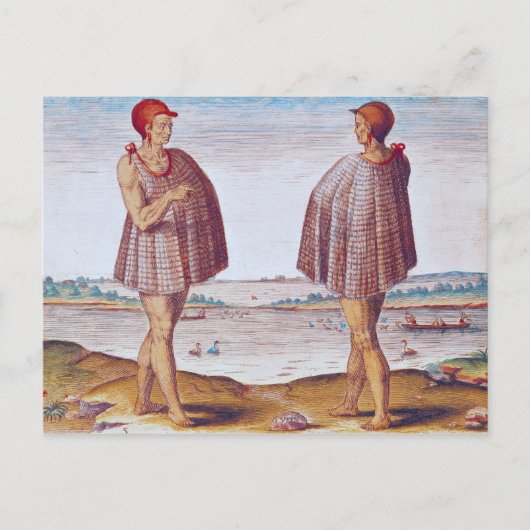 Een priester uit Secoton in Virginia Briefkaart (Voorkant)