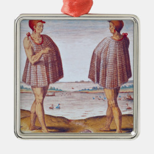 Een priester uit Secoton in Virginia Metalen Ornament