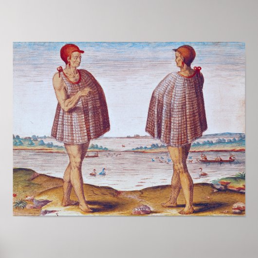 Een priester uit Secoton in Virginia Poster (Voorkant)