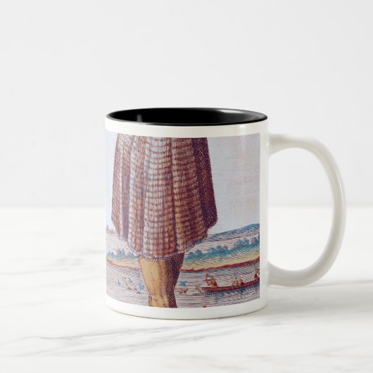 Een priester uit Secoton in Virginia Tweekleurige Koffiemok (Rechts)