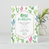 Een prikkelende paar twin verjaardag uitnodiging (Staand voorkant)