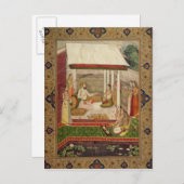 Een prins en prinses die naar muziek luisteren briefkaart (Voorkant / Achterkant)