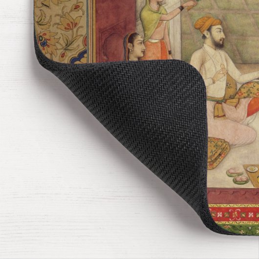 Een prins en prinses die naar muziek luisteren muismat (Hoek)