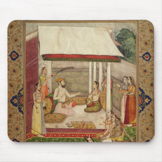 Een prins en prinses die naar muziek luisteren muismat (Voorkant)