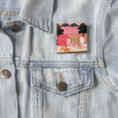 Een Prins en zijn Harem Vierkante Button 5,1 Cm (In situ)